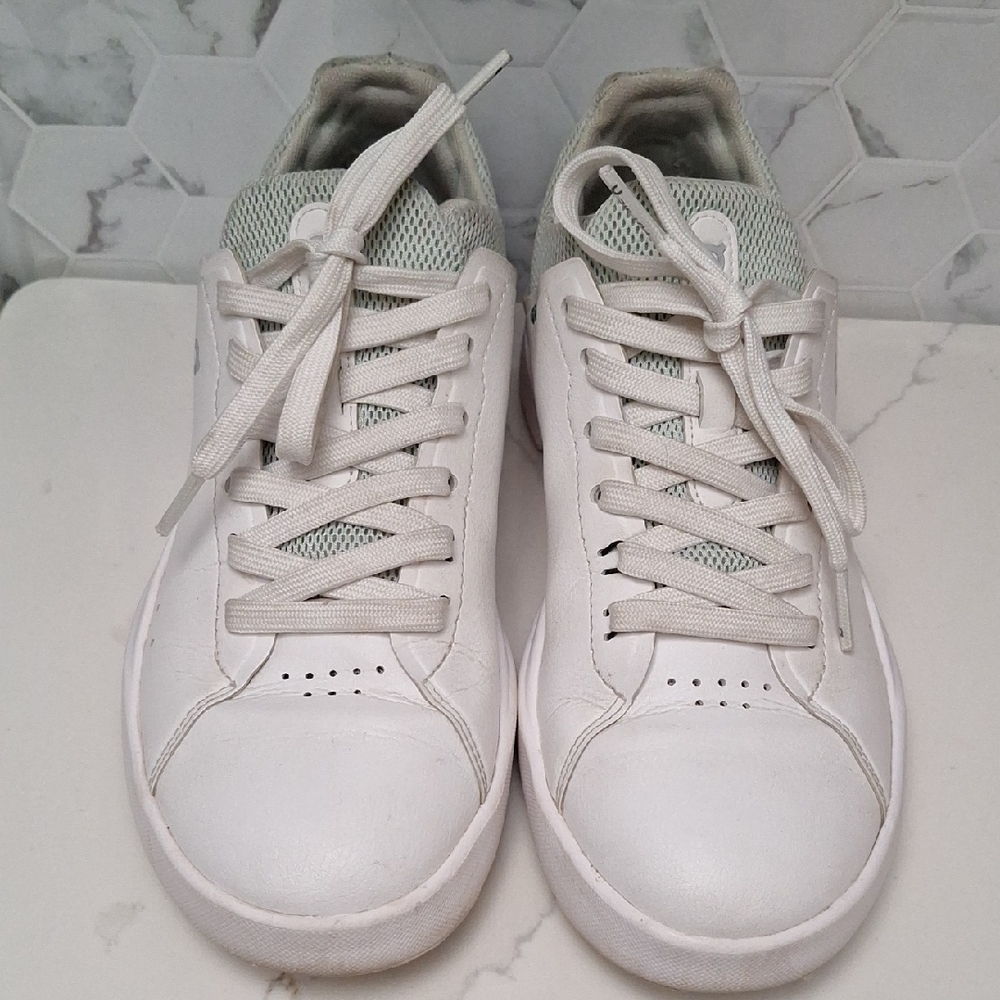 On Running The Roger Advantage White Leather Trainer Running Shoes Womens Size 7 - Picture 2 of 15